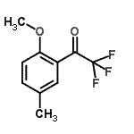 structure of CAS# 180311-39-1, 2,2,2-Trifluoro-1-(2-Methoxy-5-Methylphenyl)Ethanone;2,2,2-trifluoro-1-(2-methoxy-5-methylphenyl)ethanone;2'-methoxy-5'-methyl-2,2,2-trifluoroacetophenone