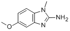 structure of CAS# 1805-02-3, 2-Amino-5-Methoxy-1-Methylbenzimidazole;5-Methoxy-1-Methyl-Benzimidazol-2-Amine;5-Methoxy-1-Methyl-2-Benzimidazolamine;(5-Methoxy-1-Methyl-Benzimidazol-2-Yl)Amine