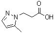 structure of CAS# 180741-46-2, 3-(5-Methyl-1H-Pyrazol-1-Yl)Propanoic Acid;3-(5-Methyl-1-pyrazolyl)propanoic Acid;3-(5-Methylpyrazol-1-yl)-propanoic acid;3-(5-Methylpyrazol-1-yl)propionic acid