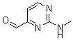 structure of CAS# 180869-39-0, 2-(Methylamino)Pyrimidine-4-Carboxaldehyde;4-Pyrimidinecarboxaldehyde, 2-(Methylamino)- (9CI);2-(Methylamino)Pyrimidine-4-Carboxaldehyde;2-(Methylamino)Pyrimidine-4-Carbaldehyde
