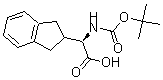 structure of CAS# 181227-48-5, (alphaR)-alpha-[[(1,1-Dimethylethoxy)Carbonyl]Amino]-2,3-Dihydro-1H-Indene-2-Acetic Acid;N-Alpha-T-Butyloxycarbonyl-2-Indanyl-D-Glycine, (R)-2-(T-Butyloxycarbonylamino)-2-(2,3-Dihydro-1H-Inden-2-Yl)Acetic Acid;(R)-2-(Tert-Butoxycarbonylamino)-2-(2,3-Dihydro-1H-Inden-2-Yl)Acetic Acid;N-ALPHA-T-BUTOXYCARBONYL-D-2-INDANYL-GLYCINE