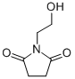 structure of CAS# 18190-44-8, 1-(2-Hydroxyethyl)-2,5-Pyrrolidinedione;1-(2-Hydroxyethyl)Pyrrolidine-2,5-Dione;Bb_Sc-2674;Inchi=1/C6h9no3/C8-4-3-7-5(9)1-2-6(7)10/H8h,1-4H