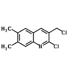 structure of CAS# 182052-67-1, 2-Chloro-3-(Chloromethyl)-6,7-Dimethylquinoline