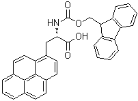 structure of CAS# 183071-07-0, (2S)-2-{[(9H-Fluoren-9-Ylmethoxy)Carbonyl]Amino}-3-(1-Pyrenyl)Propanoic Acid;FMOC-3-(1-PYRENYL)-L-ALANINE;Fmoc-3-pyrenyl-L-alanine;Fmoc-L-1-pyrenylalanine