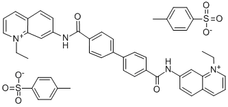 CAS#: 18355-51-6， 7,7'-(4,4'-Biphenylylenebis(Carbonylimino))Bis(1-Ethylquinolinium) Di-p-Toluenesulfonate