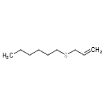 structure of CAS# 18365-70-3, 1-(Allylsulfanyl)Hexane;Allyl n-hexyl sulfide;ALLYL N-HEXYL SULPHIDE;ZINC02390169