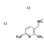 CAS 登录号：183853-59-0， 5-(铵基甲基)-6-甲基-2-吡啶铵二氯化物