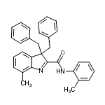 CAS#: 18391-99-6， 3,3-Dibenzyl-7-Methyl-N-(2-Methylphenyl)-3H-Indole-2-Carboxamide