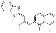 CAS#: 18420-49-0， 1-Methyl-2-(2-((3-Methyl-2(3H)-Benzothiazolylidene)Methyl )-1-Butenyl)-Quinolinium Iodide
