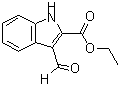 结构式 CAS# 18450-27-6, 3-甲酰基-1H-吲哚-2-羧酸乙酯