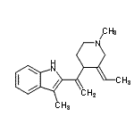 CAS 登录号：1850-33-5， 2-{1-[(3Z)-3-亚乙基-1-甲基-4-哌啶基]乙烯基}-3-甲基-1H-吲哚