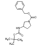 CAS#: 185057-49-2， Benzyl 3-({[(2-Methyl-2-Propanyl)Oxy]Carbonyl}Amino)-1-Pyrrolidinecarboxylate