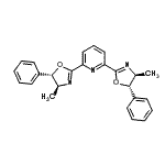 structure of CAS# 185346-20-7, 2,6-Bis[(4S,5S)-4-Methyl-5-Phenyl-4,5-Dihydro-1,3-Oxazol-2-Yl]Pyridine;2,6-Bis[(<wbr>4S,5S)-4,<wbr>5-dihydro<wbr>-4-methyl<wbr>-5-phenyl<wbr>-2-oxazol<wbr>yl]pyridi<wbr>ne;2,6-Bis[(4S,5S)-4-methyl-5-phenyl-2-oxazolinyl]pyridine;496103_ALDRICH