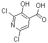 structure of CAS# 185422-96-2, 2,6-Dichloro-3-Hydroxy-4-Pyridinecarboxylic Acid;2,6-DICHLORO-3-HYDROXYPYRIDINE-4-CARBOXYLIC ACID;2,6-Dichloro-3-Hydroxy-4-Pyridinecarboxylic Acid;2,6-Dichloro-3-Hydroxyisonicotinic Acid