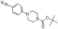 structure of CAS# 186650-98-6, 4-(4-Cyanophenyl)-1-Piperazinecarboxylic Acid 1,1-Dimethylethyl Ester;TERT-BUTYL 4-(4-CYANOPHENYL)TETRAHYDRO-1(2H)-PYRAZINECARBOXYLATE;4-(Piperazin-4-Yl)Benzonitrile, N1-BOC Protected 97%;TERT-BUTYL 4-(4-CYANOPHENYL)PIPERAZINE-1-CARBOXYLATE