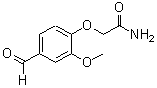 structure of CAS# 186685-89-2, 2-(4-Formyl-2-Methoxyphenoxy)Acetamide;2-(4-Formyl-2-methoxy-phenoxy)acetamide;2-(4-Formyl-2-methoxy-phenoxy)-acetamide;2-{[4-formyl-2-(methyloxy)phenyl]oxy}acetamide