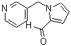 structure of CAS# 186801-36-5, 1-(3-Pyridinylmethyl)-1H-Pyrrole-2-Carbaldehyde;1-(3-pyridinylmethyl)-1H-pyrrole-2-carbaldehyde;1-(3-pyridylmethyl)pyrrole-2-carbaldehyde;1-(pyridin-3-ylmethyl)-1H-pyrrole-2-carbaldehyde