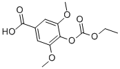 structure of CAS# 18780-67-1, 4-Ethoxycarbonyloxy-3,5-Dimethoxybenzoic Acid;4-Ethoxycarbonyloxy-3,5-Dimethoxy-Benzoate;4-Carbethoxyoxy-3,5-Dimethoxy-Benzoate;Zinc00156006