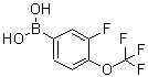 结构式 CAS# 187804-79-1, 3-氟-4-(三氟甲氧基)苯硼酸
