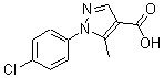结构式 CAS# 187998-35-2, 1-(4-氯苯基)-5-甲基-1H-吡唑-4-羧酸