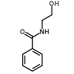 structure of CAS# 18838-10-3, N-(2-Hydroxyethyl)Benzamide;2-Benzoylaminoethanol;N-Benzoyl-2-aminoethanol;N-Benzoyl-β-aminoethanol