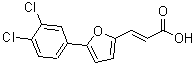 structure of CAS# 188438-05-3, (2E)-3-[5-(3,4-Dichlorophenyl)-2-Furyl]Acrylic Acid;(2E)-3-[5-(3,4-dichlorophenyl)(2-furyl)]prop-2-enoic acid;(2E)-3-[5-(3,4-dichlorophenyl)furan-2-yl]prop-2-enoic acid;(E)-3-[5-(3,4-Dichloro-phenyl)-furan-2-yl]-acrylic acid