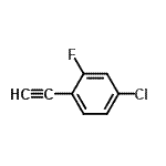 structure of CAS# 188472-71-1, 4-Chloro-1-Ethynyl-2-Fluorobenzene;4-chloro-1-ethynyl-2-fluoro-benzene;4-Chloro-2-fluorophenylacetylene;BENZENE,4-CHLORO-1-ETHYNYL-2-FLUORO-