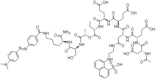 CAS#: 188530-20-3， N-Acetyl-L-alpha-Aspartyl-L-alpha-Glutamyl-N-[2-[(5-Sulfo-1-Naphthalenyl)Amino]Ethyl]-L-Asparaginyl-L-alpha-Glutamyl-L-alpha-Glutamyl-(2S)-2-Aminobutanoyl-(2S)-2-Hydroxypropanoyl-L-Seryl-N6-[4-[2-[4-(Dimethylamino)Phenyl]Diazenyl]Benzoyl]-L-Lysinamide