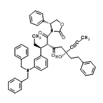 CAS#: 188559-22-0， (2S,5R)-2-[(1S)-1-[3-(Dibenzylamino)Phenyl]Propyl]-5-Hydroxy-1-[(4R)-2-Oxo-4-Phenyl-Oxazolidin-3-Yl]-5-Phenethyl-Oct-6-Yne-1,3-Dione