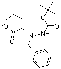 structure of CAS# 188777-47-1, (2S,3S)-2-[Benzyl-(Tert-Butoxycarbonylamino)Amino]-3-Methyl-Pentanoate;(2S,3S)-2-[(Tert-Butoxycarbonylamino)-(Phenylmethyl)Amino]-3-Methyl-Pentanoate;(2S,3S)-2-[[(Tert-Butoxy-Oxomethyl)Amino]-(Phenylmethyl)Amino]-3-Methylpentanoate;(2S,3S)-2-[Benzyl-(Tert-Butoxycarbonylamino)Amino]-3-Methyl-Valerate