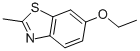 structure of CAS# 18879-72-6, 6-Ethoxy-2-Methyl-Benzothiazole;6-Ethoxy-2-Methylbenzothiazole;Benzothiazole, 6-Ethoxy-2-Methyl-;Nsc142170