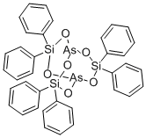 structure of CAS# 18891-54-8, 3,3,7,7,10,10-Hexaphenyl-2,4,6,8,9,11-Hexaoxa-1,5-Diarsa-3,7,10-Trisilabicyclo[3.3.3]Undecane;DIPHENYLSILANEDIOL-ARSENIC ACID CYCLIC TRIESTER;ARSENOSILOXANE I;Arsenosiloxane