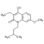 CAS#: 18904-41-1， 3-Ethyl-4-Hydroxy-7-Methoxy-1-(3-Methylbutyl)-2(1H)-Quinolinone