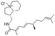 CAS#: 189580-08-3， (2E,4E,6R)-N-[[(1S,8aR)-4-Methyl-1,2,3,5,6,7,8,8a-Octahydroindolizin-4-Ium-1-Yl]Methyl]-2,6,10-Trimethylundeca-2,4,9-Trienamide Chloride