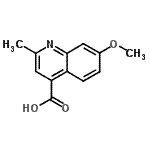 结构式 CAS# 189815-81-4, 7-甲氧基-2-甲基-4-喹啉羧酸