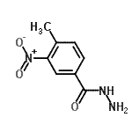 structure of CAS# 19013-12-8, 4-Methyl-3-Nitrobenzohydrazide;1-methyl-2-nitrobenzene-4-carbohydrazide;4-Methyl-3-nitrobenzohydrazide;MFCD03378860