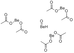 structure of CAS# 19049-40-2, Beryllium Acetate Basic;Tetraberyllium Oxygen(-2) Anion Hexaethanoate;Hexakis(Mu-Acetato)-Mu(Sup 4)-Oxotetraberyllium;Beryllium Acetate, Basic