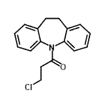 structure of CAS# 19054-67-2, 3-Chloro-1-(10,11-Dihydro-5H-Dibenzo[b,f]Azepin-5-Yl)-1-Propanone;1-(10H,11H-dibenzo[b,f]azepin-5-yl)-3-chloropropan-1-one;5H-dibenz<wbr>[b,f]azep<wbr>ine, 5-(3<wbr>-chloro-1<wbr>-oxopropy<wbr>l)-10,11-<wbr>dihydro-;Dibenzo[b,f]perhydroazepine, 11-(3-chloro-1-oxopropyl)-