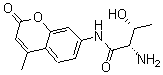 结构式 CAS# 191723-66-7, (2S,3R)-2-氨基-3-羟基-N-(4-甲基-2-氧代-2H-1-苯并吡喃-7-基)-丁酰胺