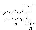 structure of CAS# 19237-18-4, 1-S-[(1E,3S)-3-Hydroxy-N-(sulfooxy)-4-pentenimidoyl]-1-thio-beta-D-glucopyranose;(2S)-2-Hydroxybut-3-enylglucosinolate;(S)--2-Hydroxy-3-butenyl-glucosinolate;1-Thio-β-<wbr>D-glucopy<wbr>ranose 1-<wbr>((3S)-3-h<wbr>ydroxy-N-<wbr>(sulfooxy<wbr>)-4-pente<wbr>nimidate)