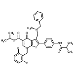 CAS#: 192887-28-8， Isopropyl 3-{[Benzyl(Methyl)Amino]Methyl}-7-(2,6-Difluorobenzyl)-2-[4-(Isobutyrylamino)Phenyl]-4-Oxo-4,7-Dihydrothieno[2,3-b]Pyridine-5-Carboxylate