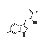 structure of CAS# 19310-00-0, 6-Fluorotryptophan;(S)-2-Amino-3-(6-fluoro-1H-indol-3-yl)propanoic acid;2-amino-3-(6-fluoroindol-3-yl)propanoic acid;3-(Trifluoromethoxy)chlorobenzene