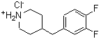 结构式 CAS# 193357-75-4, 4-(3,4-二氟苄基)哌啶鎓氯化物