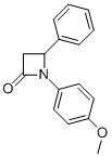 结构式 CAS# 19340-68-2, 1-(4-甲氧基苯基)-4-苯基氮杂环丁-2-酮