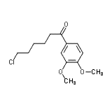 结构式 CAS# 19347-74-1, 6-氯-1-(3,4-二甲氧基苯基)-1-己酮