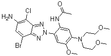 CAS#: 194590-84-6， N-(2-(5-Amino-7-Bromo-4-Chloro-2H-Benzotriazol-2-Yl)-5-(Bis(2-Methoxyethyl)Amino)-4-Methoxyphenyl)-Acetamide