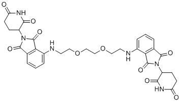 CAS#: 1950635-16-1， Thalidomide-O-amido-C8-NH2 (TFA)