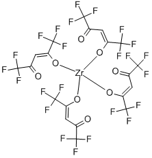structure of CAS# 19530-02-0, (Sa-8-11'1'1''1''1'''11''')-Tetrakis(1,1,1,5,5,5-Hexafluoro-2,4-Pentanedionato)-Zirconium;Zirconium(IV) Hexafluoroacetylacetonate, Zr(CF3COCHCOCF3)4;ZIRCONIUM(IV) HEXAFLUORO-2,4-PENTANEDIONATE;Zirconium(Lv) Hexafluoroacetylacetonate