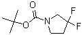 structure of CAS# 195447-25-7, 3,3-Difluoro-1-Pyrrolidinecarboxylic Acid 1,1-Dimethylethyl Ester;N-T-BOC-3,3-DIFLUOROPYRROLIDINE;1-BOC-3,3-DIFLUOROPYRROLIDINE;BOC-3,3-DIFLUOROPYRROLIDINE