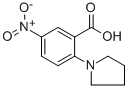 结构式 CAS# 19555-48-7, 5-硝基-2-(1-吡咯烷基)-苯甲酸